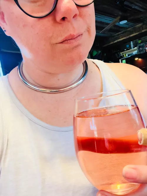 My new collar visible for my webex work meeting 😈