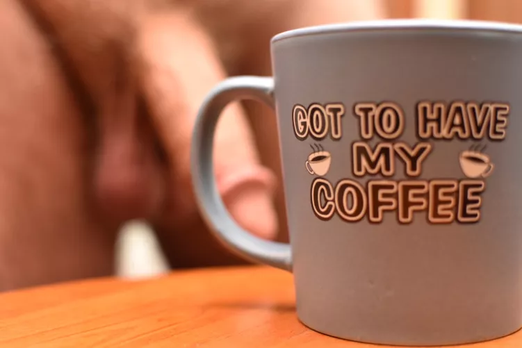 Naked coffee. One of the benefits of working form home. Have a wonderful, sexy day everyone!!