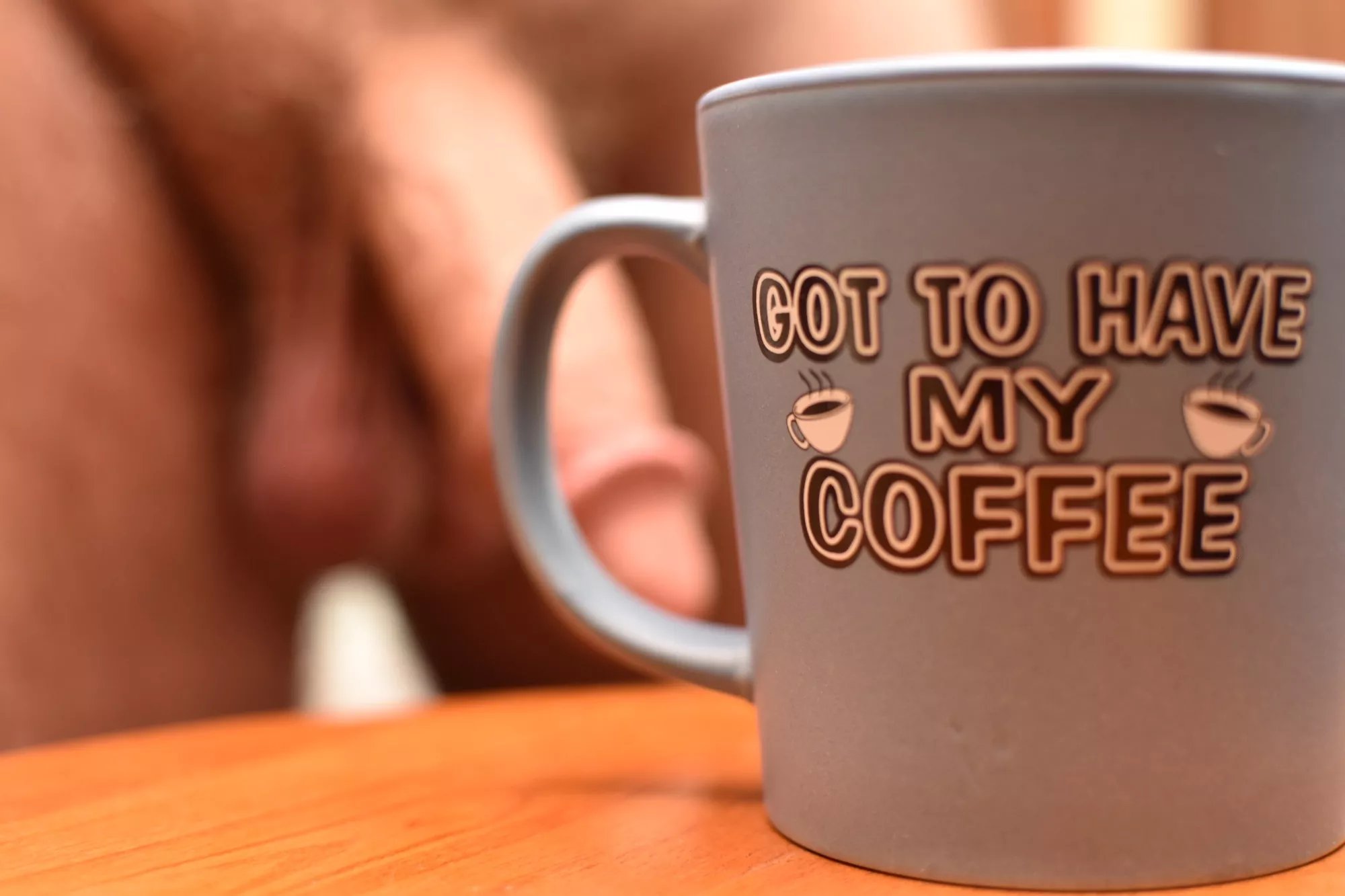 Naked coffee. One of the benefits of working form home. Have a wonderful, sexy day everyone!!