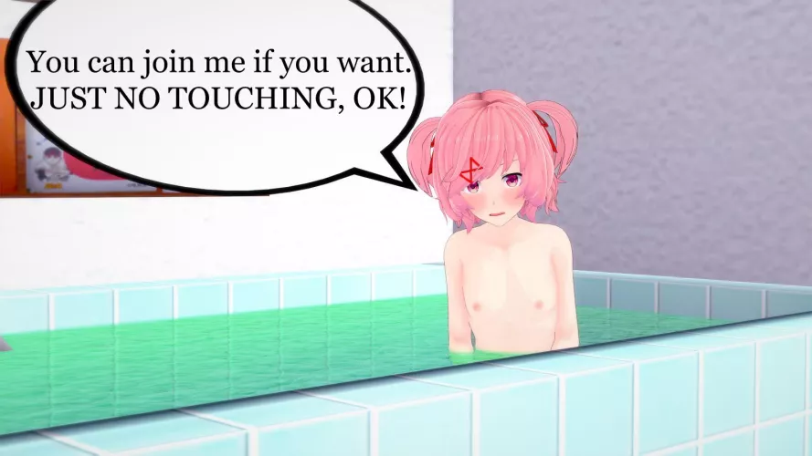 Natsuki in the bath