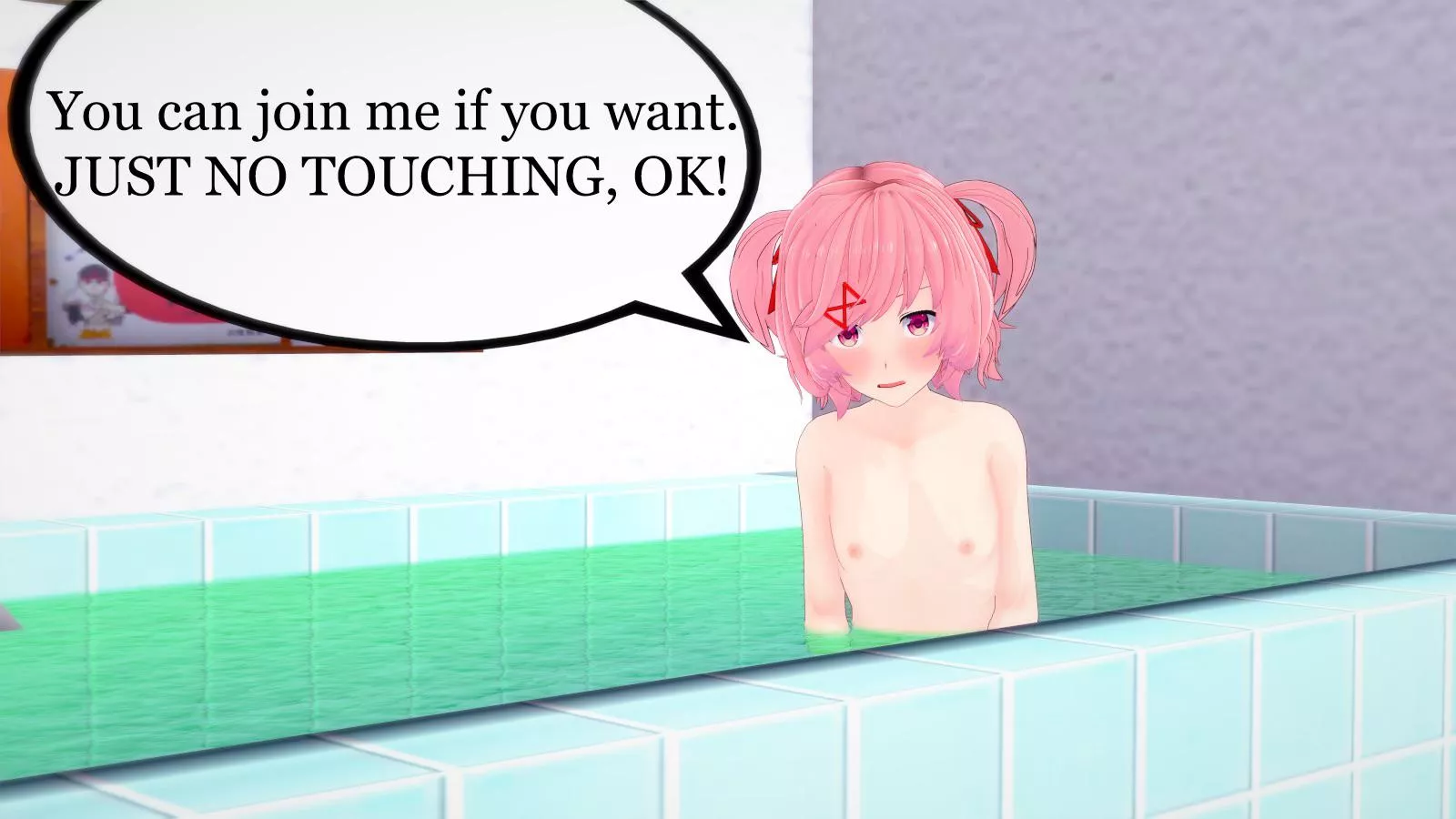 Natsuki in the bath