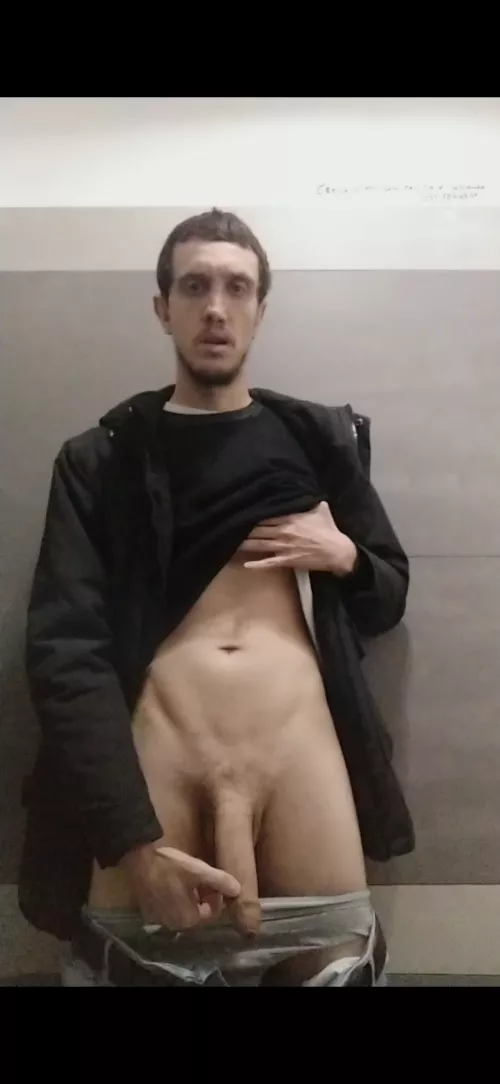 public bathroom: couldn't hold it