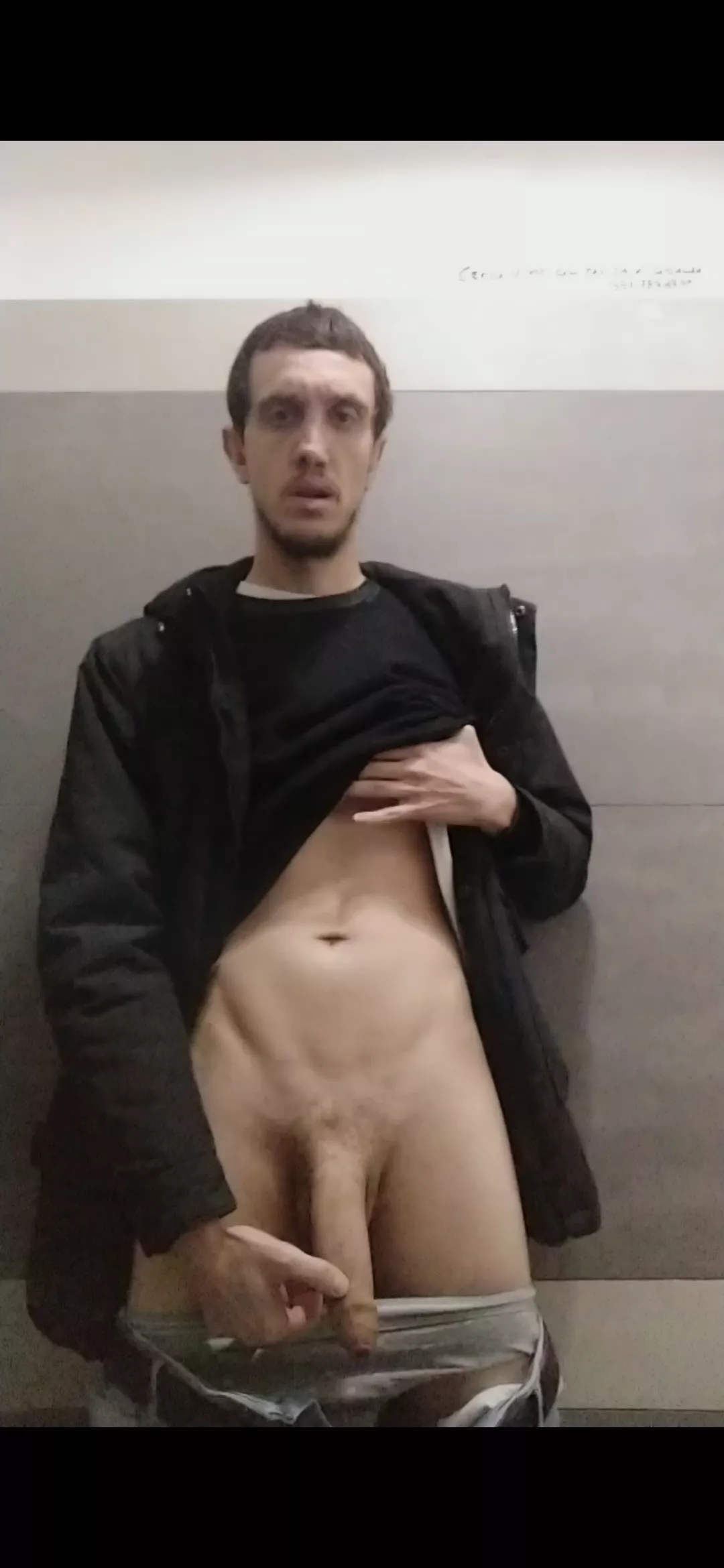 public bathroom: couldn't hold it