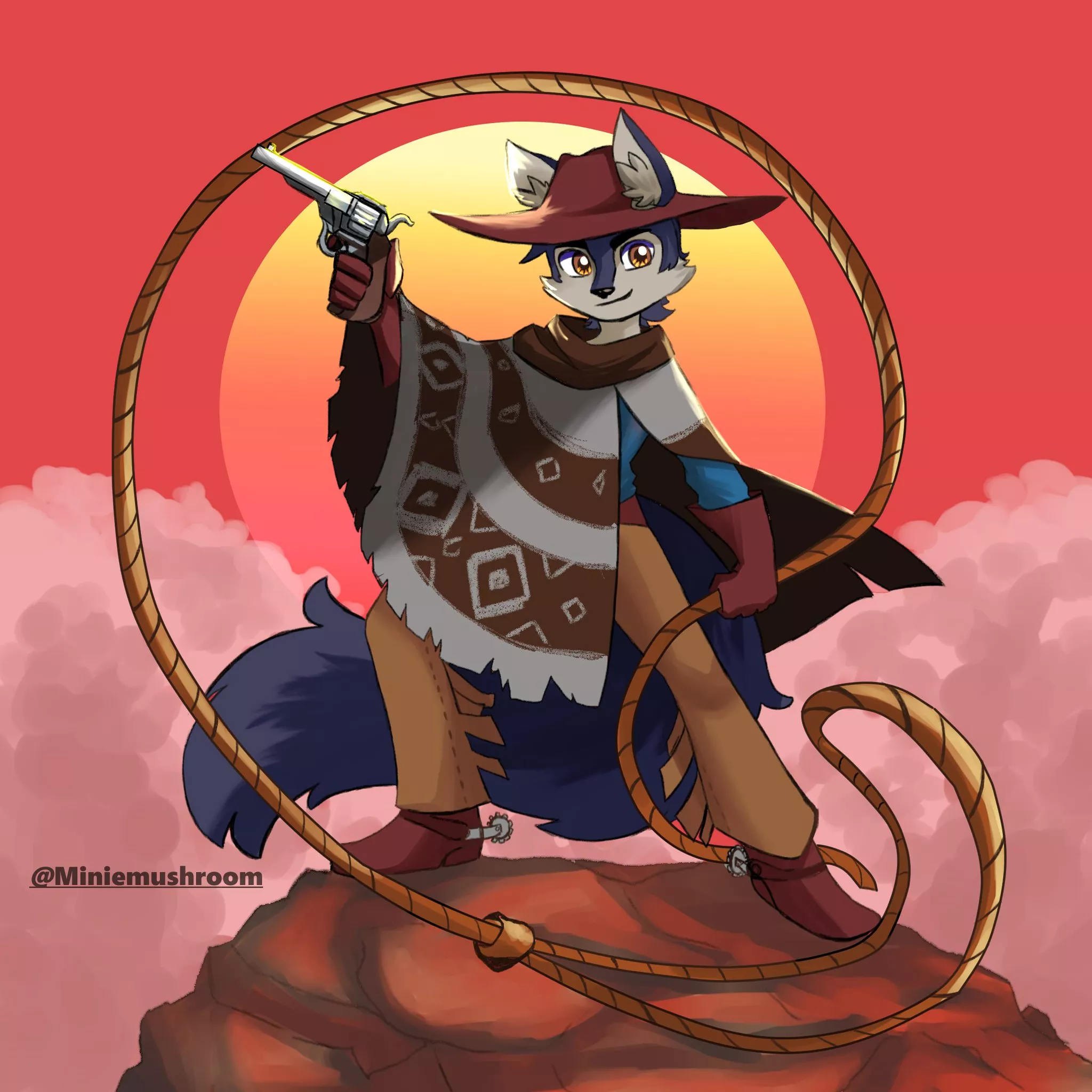 She's got the Big iron on her hip ( art by me)