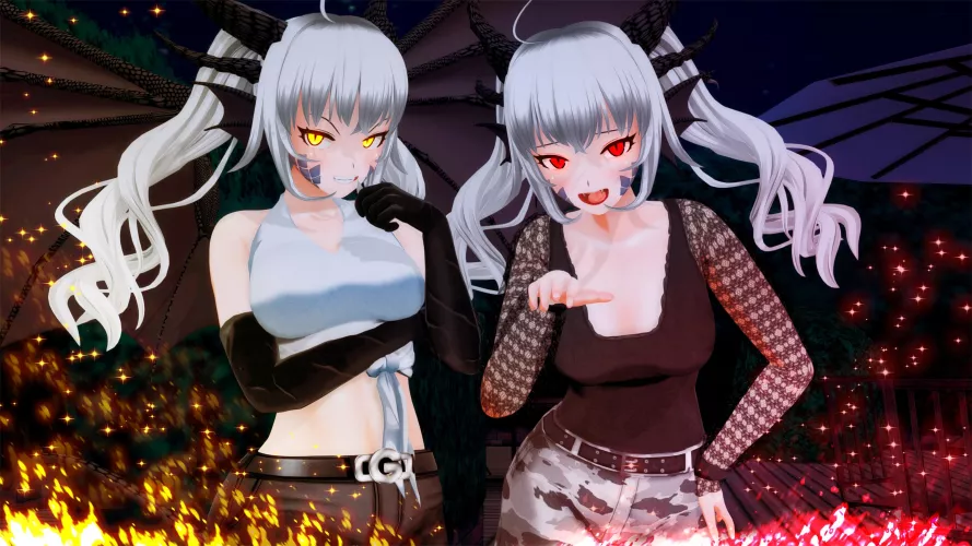 The Black Dragons Vivian and Miriam. They seem to like you.