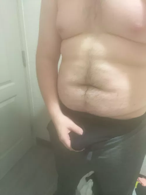 The steam from the shower makes it a little hard to see it:,)