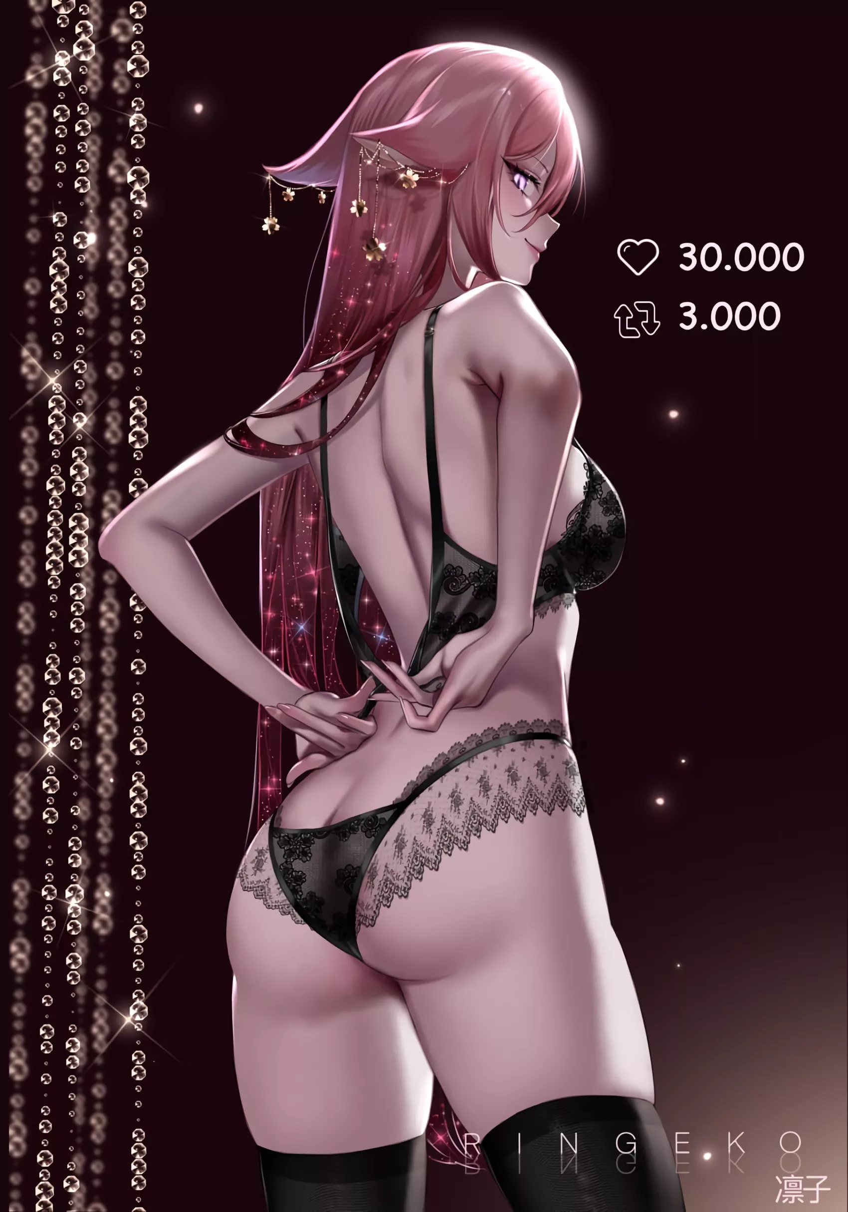 Undraping Yae the game (ringeko_tan) [Genshin Impact]