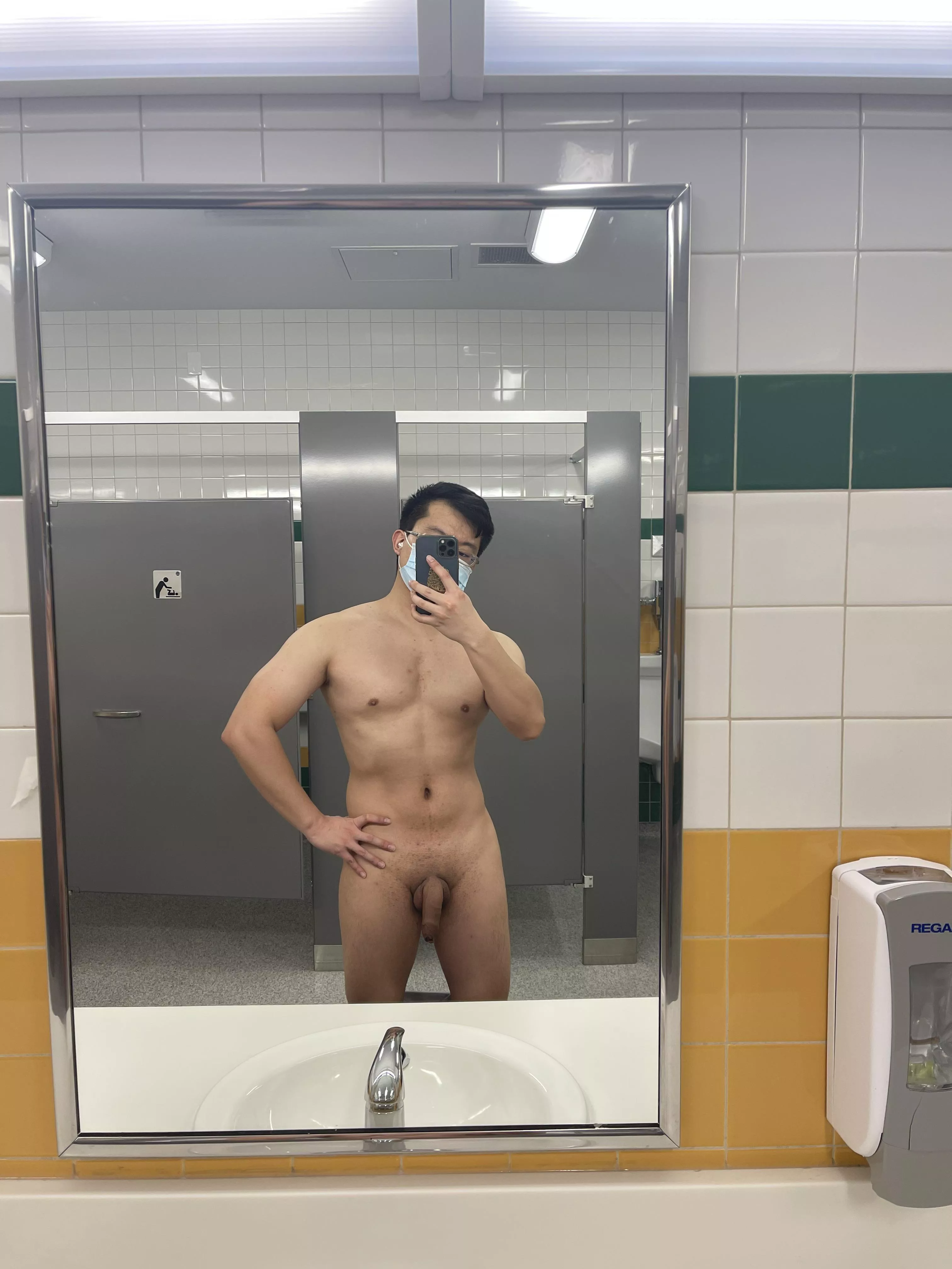 University gym bathroom