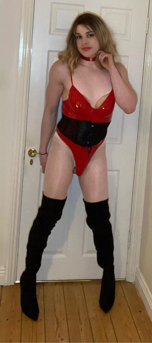 Waist clinched, clitty caged, body shaved, butt plugged. How would you humiliate me further?