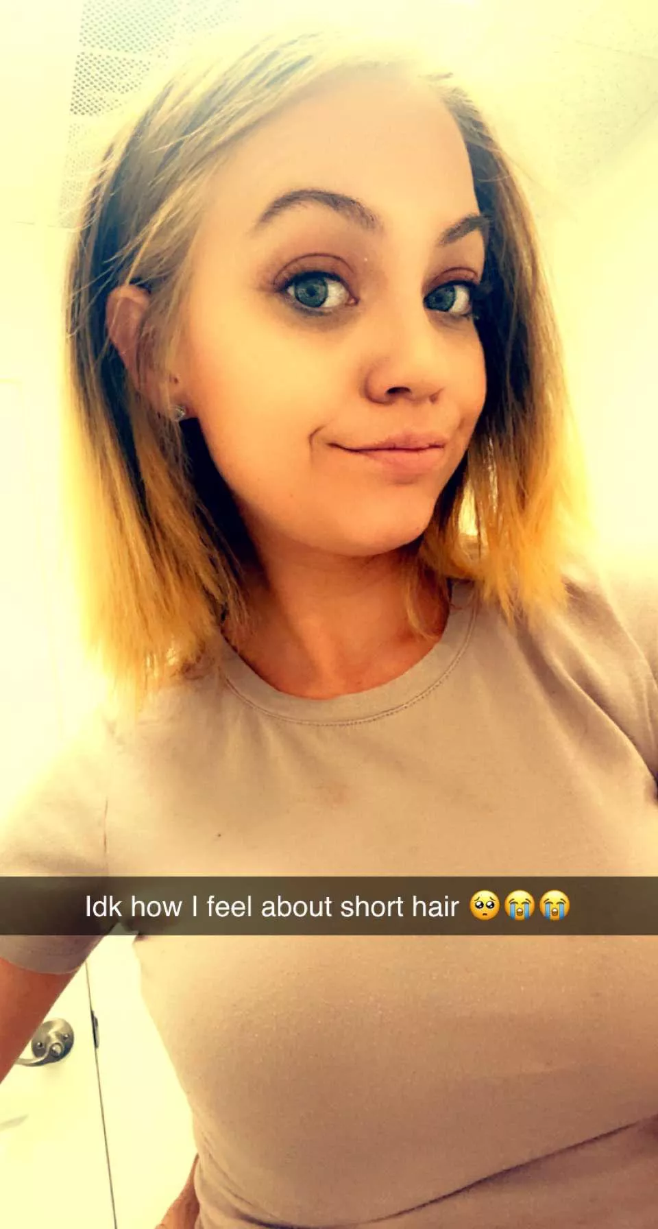 Went from long hair to short hair 😭 is it enough for daddy to pull?? 🥺😈