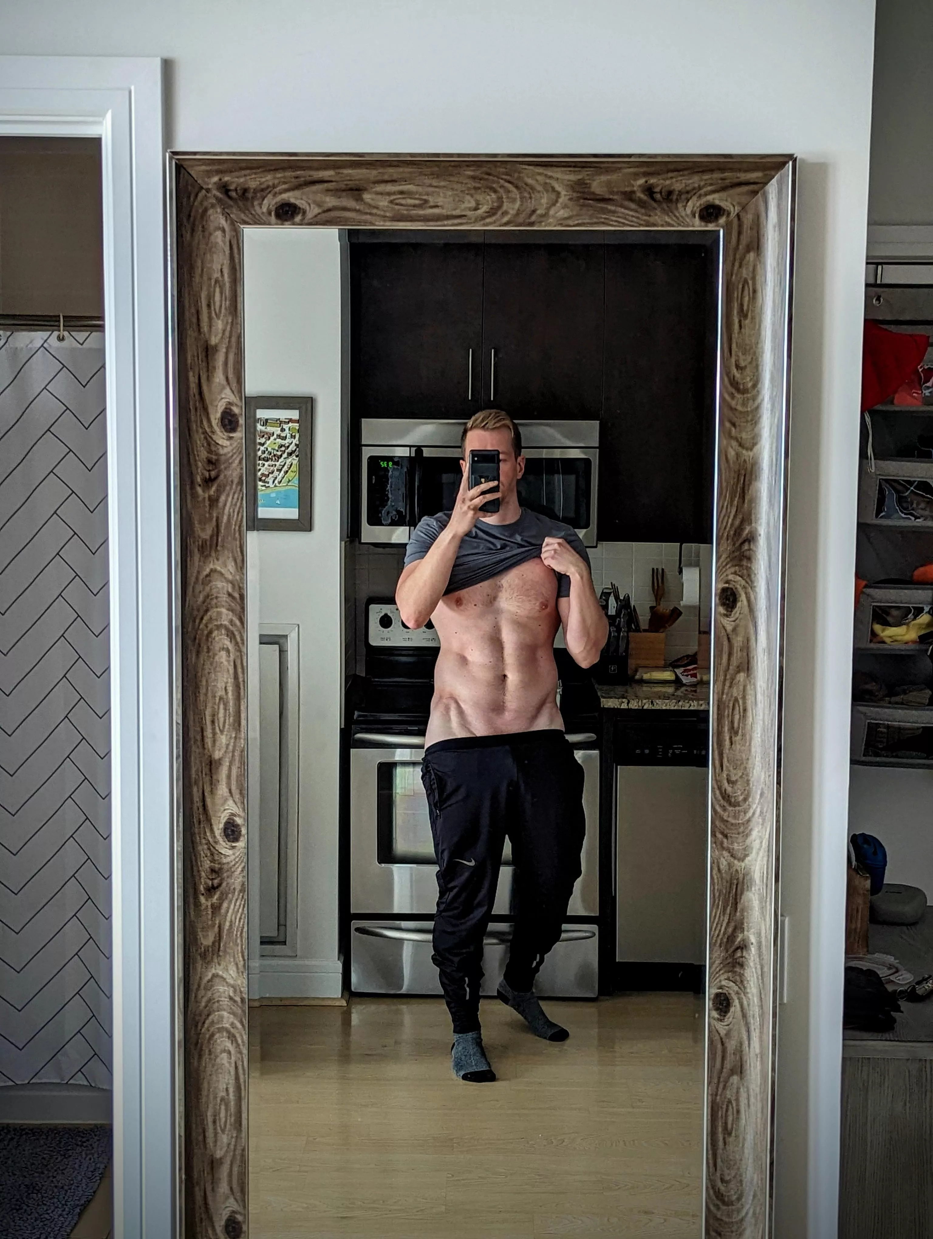 When the light catches the V just right