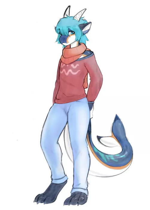❄️Winter Casual❄️ (art by me, OceanTheDerg on Twitter)