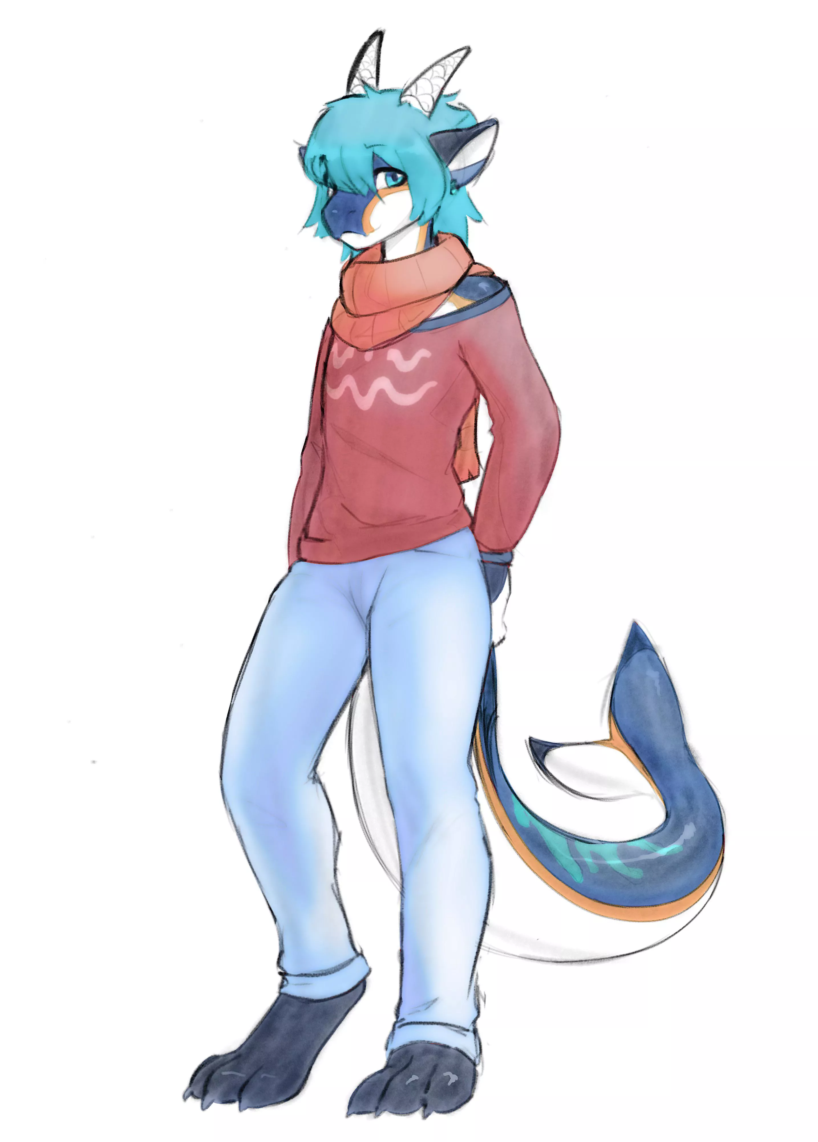 ❄️Winter Casual❄️ (art by me, OceanTheDerg on Twitter)