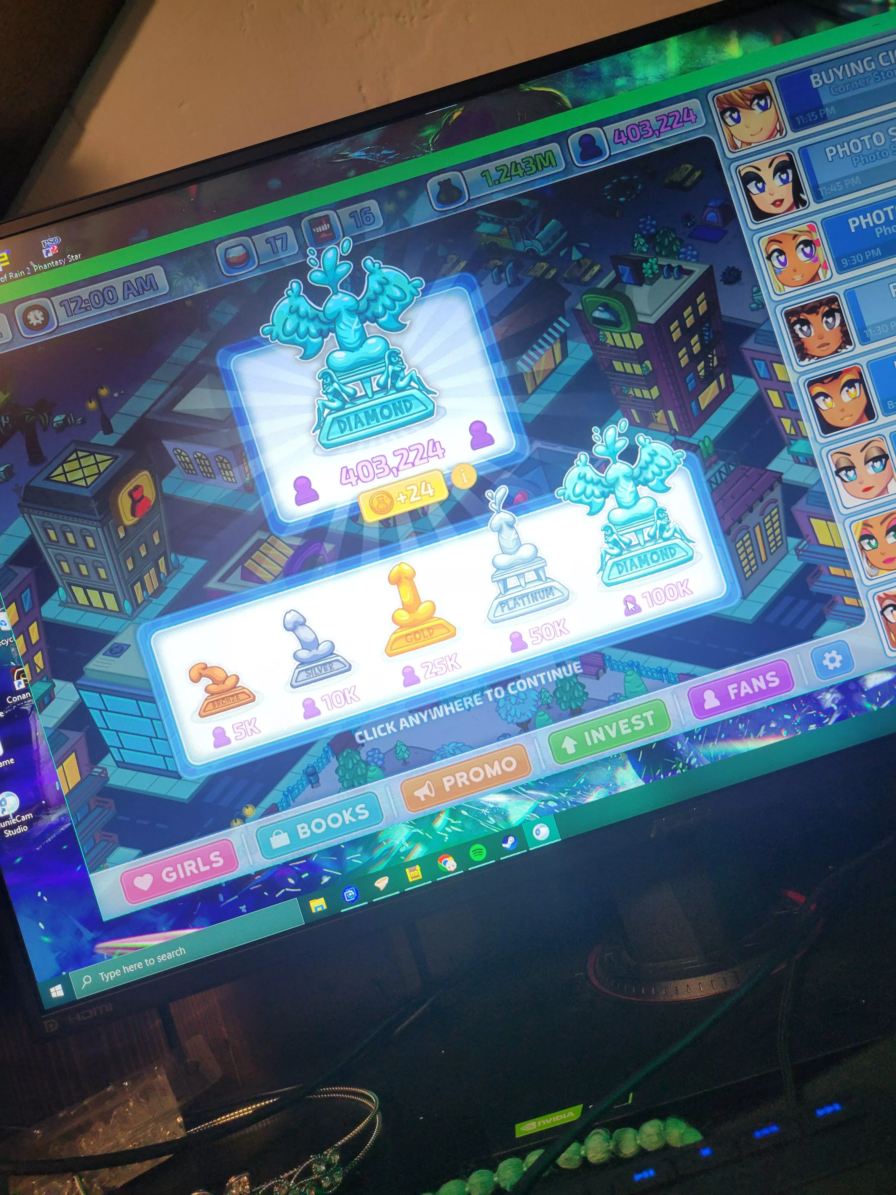 Another insane HuniePop Cams run. Only one escort,, and it was by accident on the very last day 💀