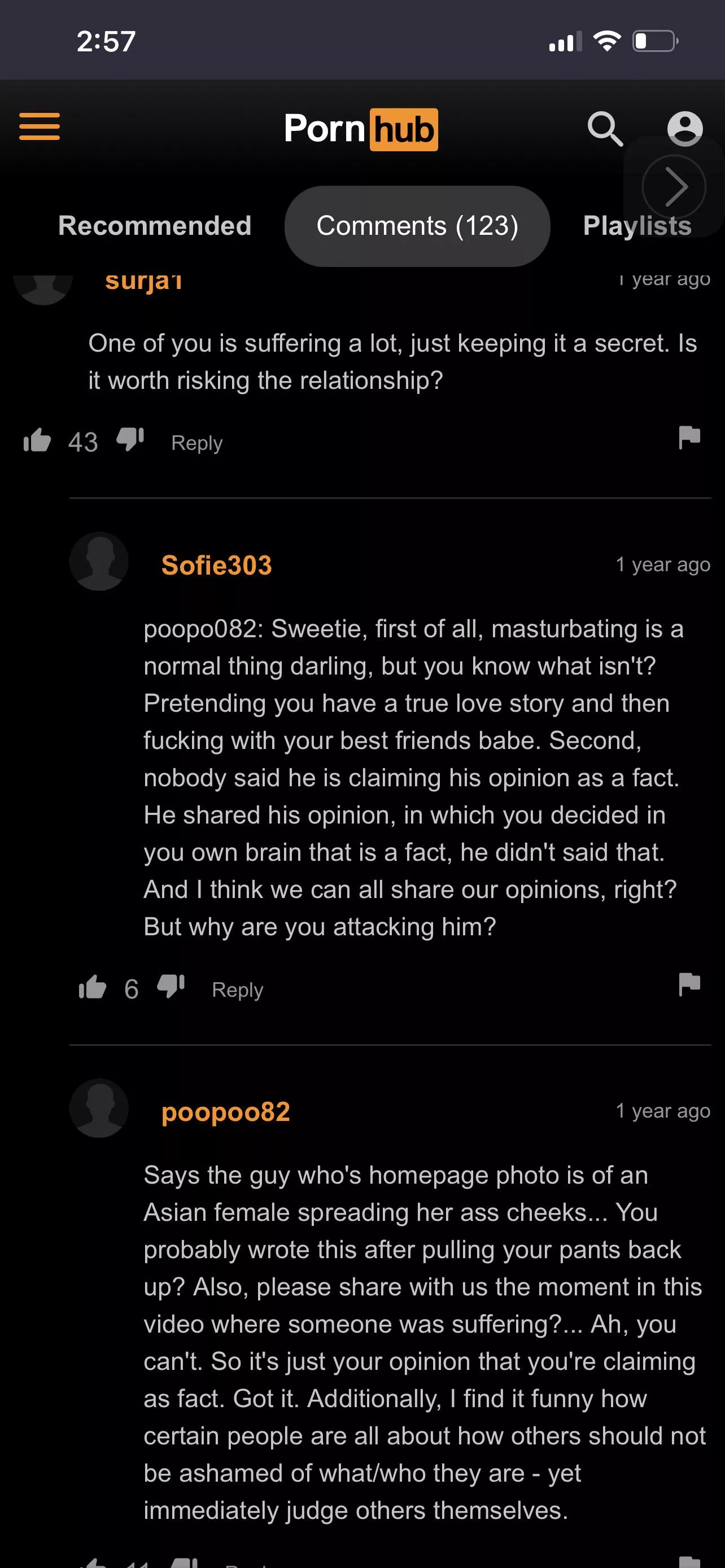 Argument - Swinging is suffering?