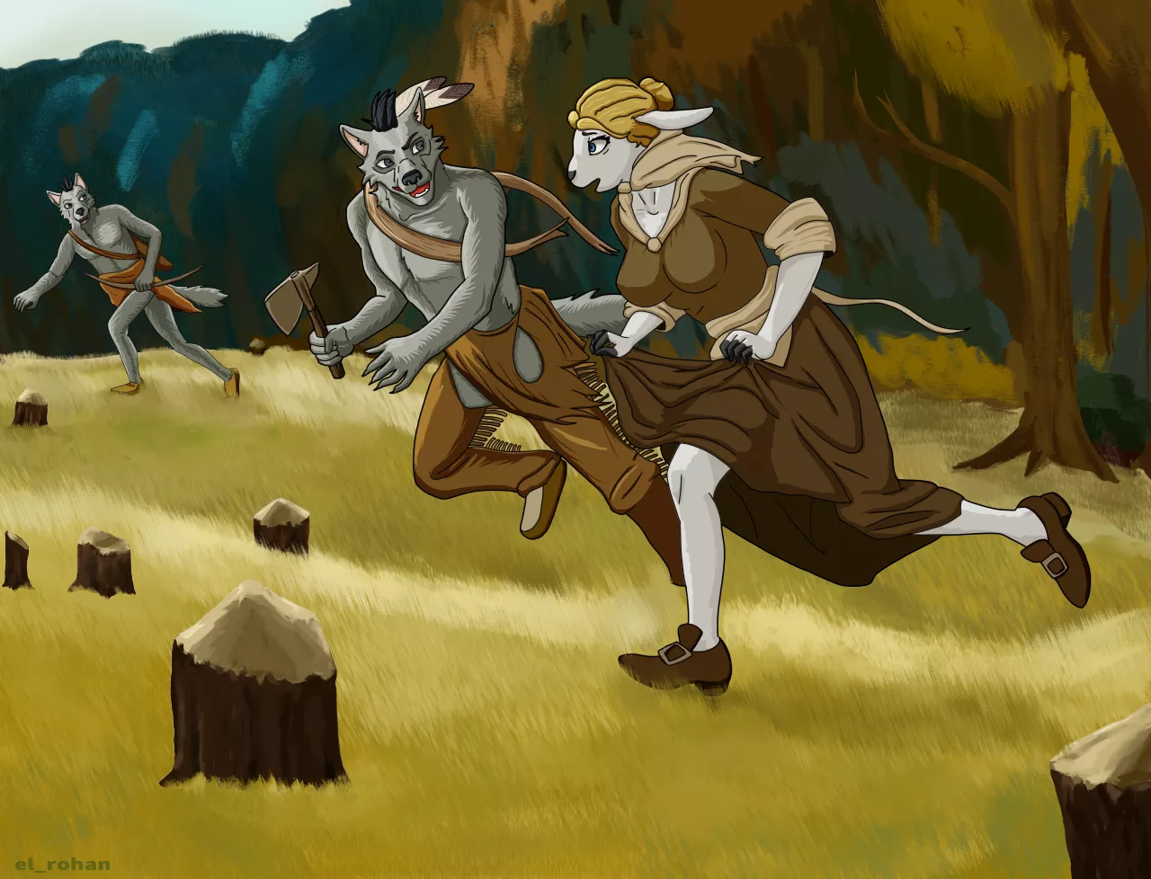 Art inspired by Harold Von Schmidt vintage western illustrations [OC - El_Rohan] What do you guys think?