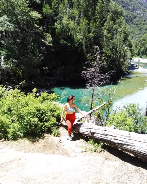 Been trekking in red leggings