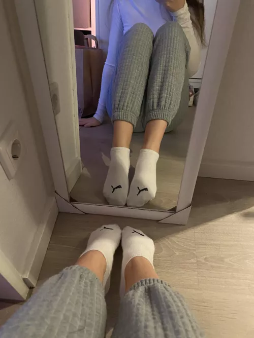 Do you want to see the woman behind the socks?