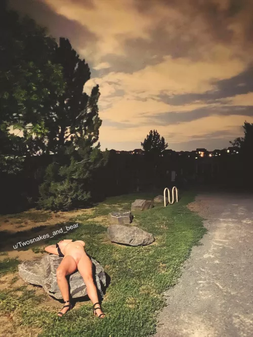 Evening stroll through the park