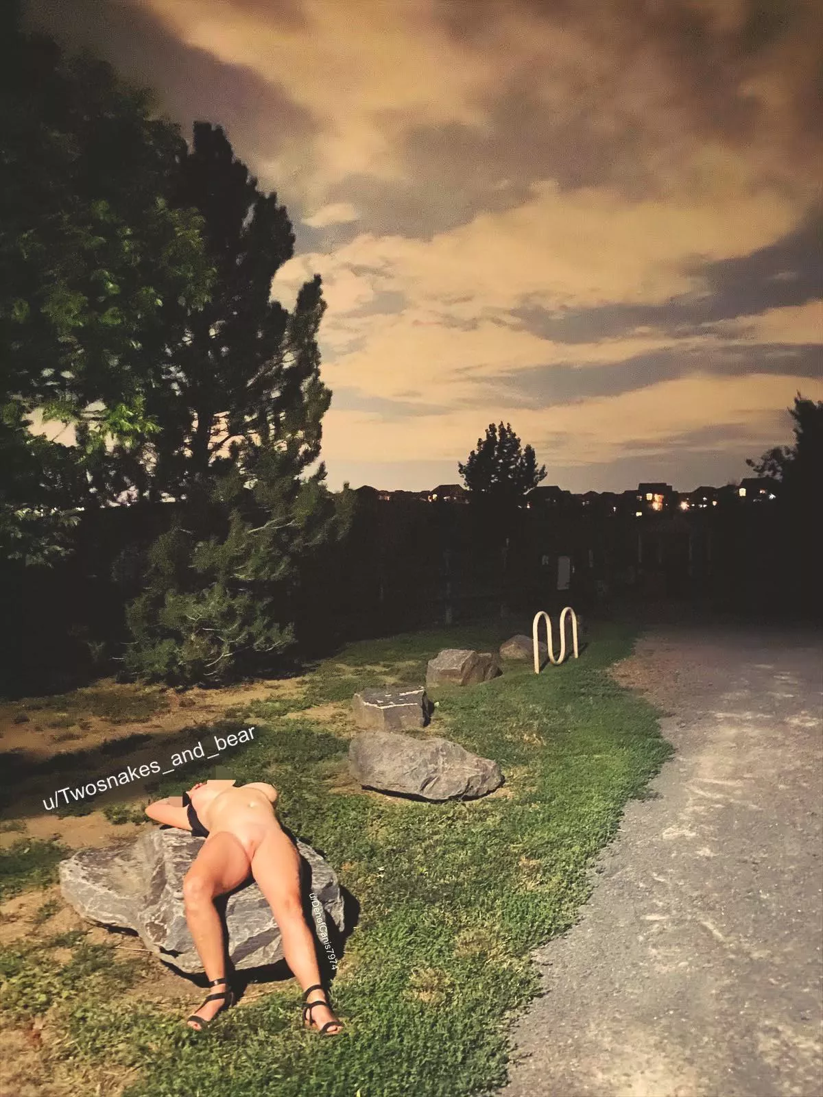 Evening stroll through the park