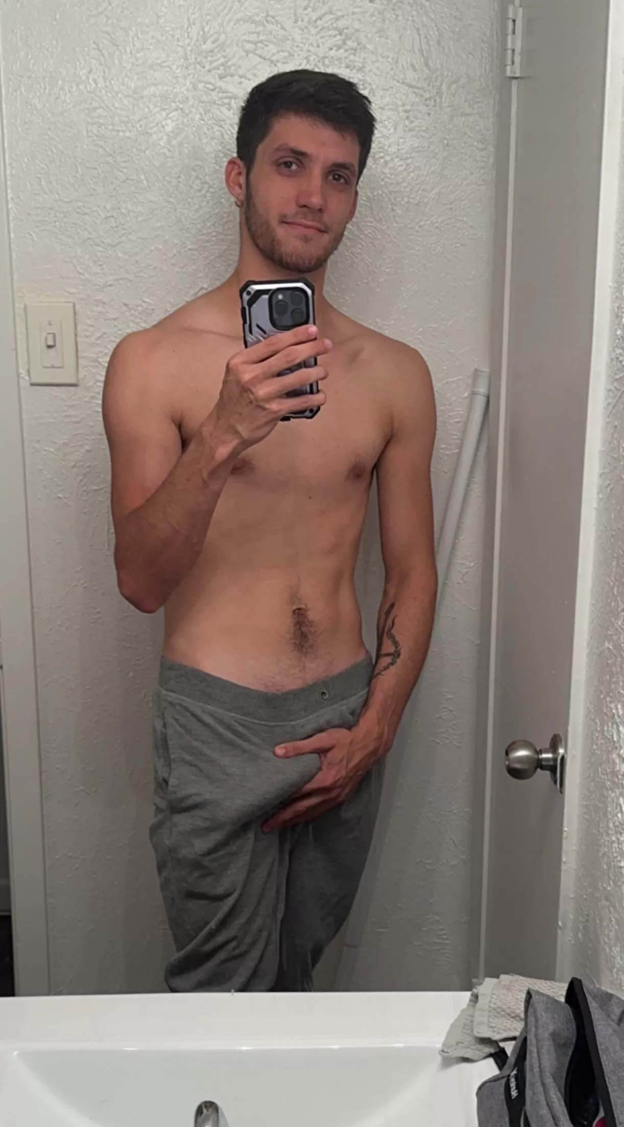 Grey sweatpants season