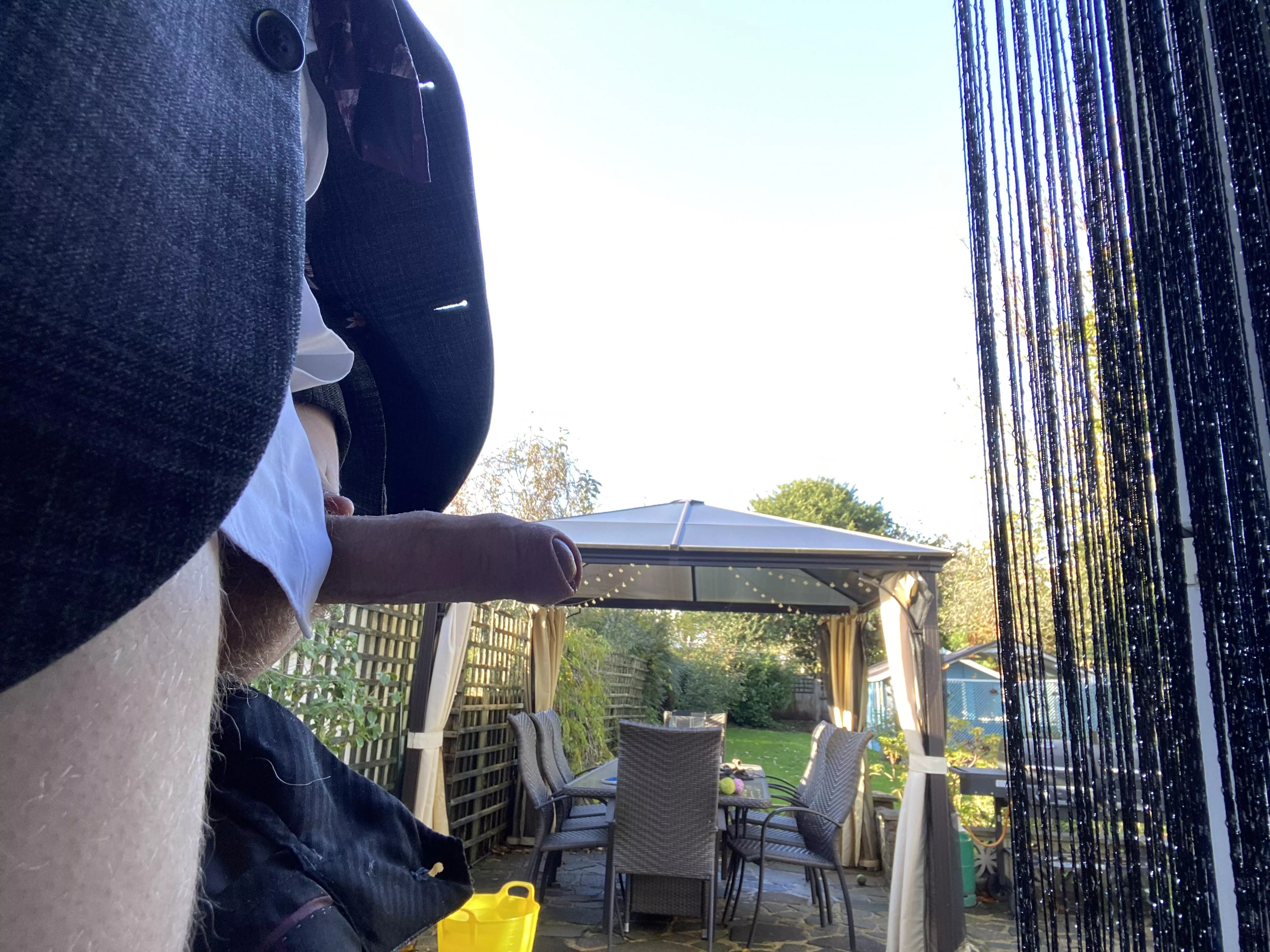 Horny all the way home from work. Decided to give neighbours a show