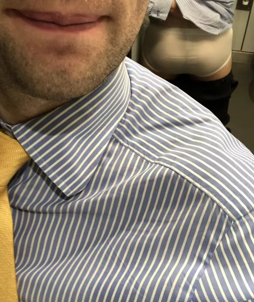 I have to learn to cut off the tags from my white underwear. Sensible white briefs today! (42)