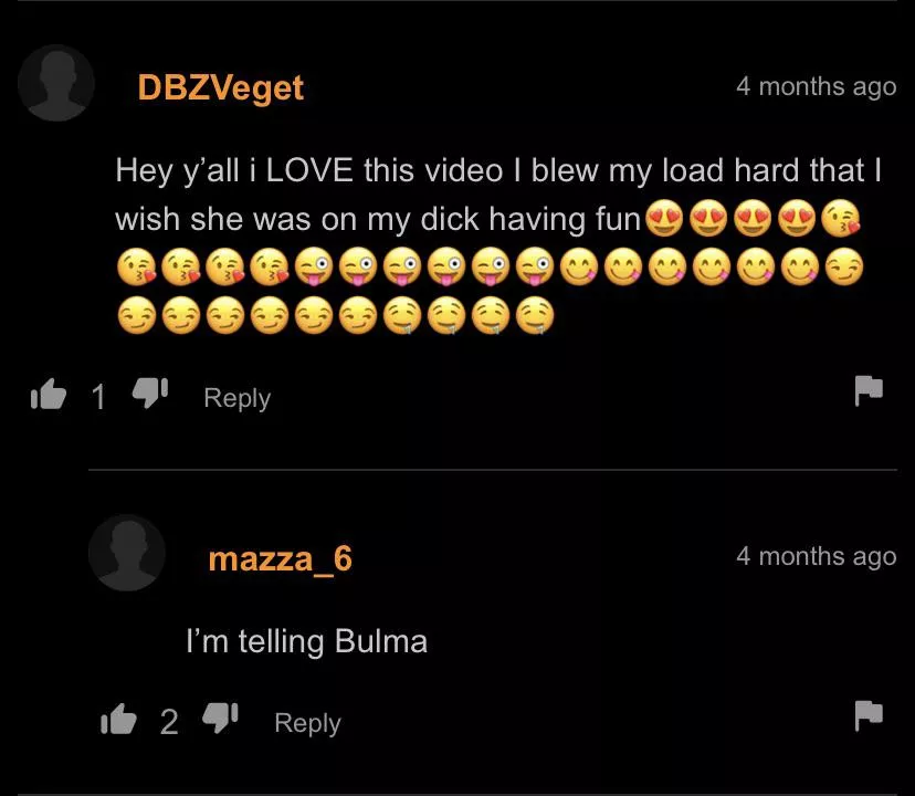I’m telling Bulma