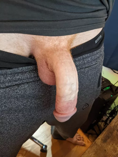 Letting my ginger cock hang