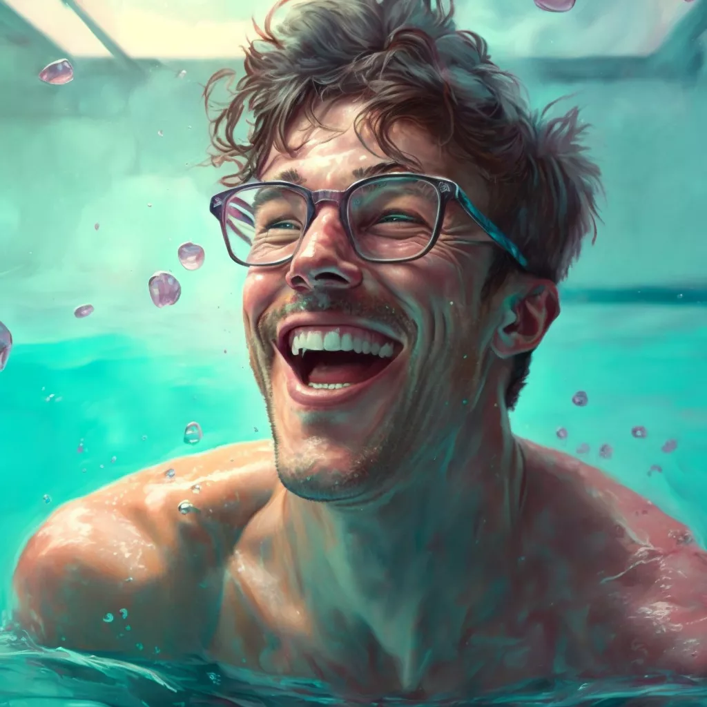 Making AI art naked in my hot tub