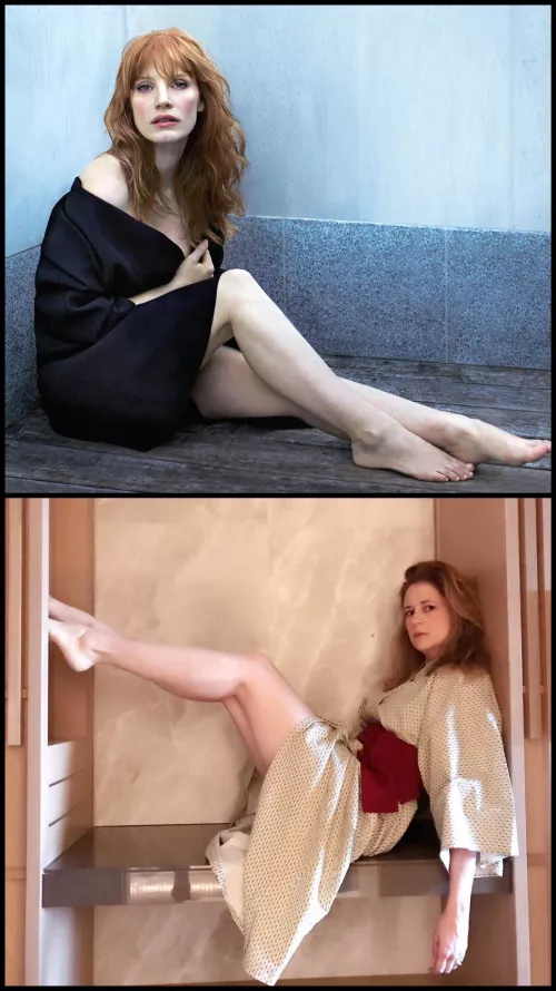 Mature celebs turn me on so much. Please help me out and sext me as either Jessica Chastain or Jenna Fischer.