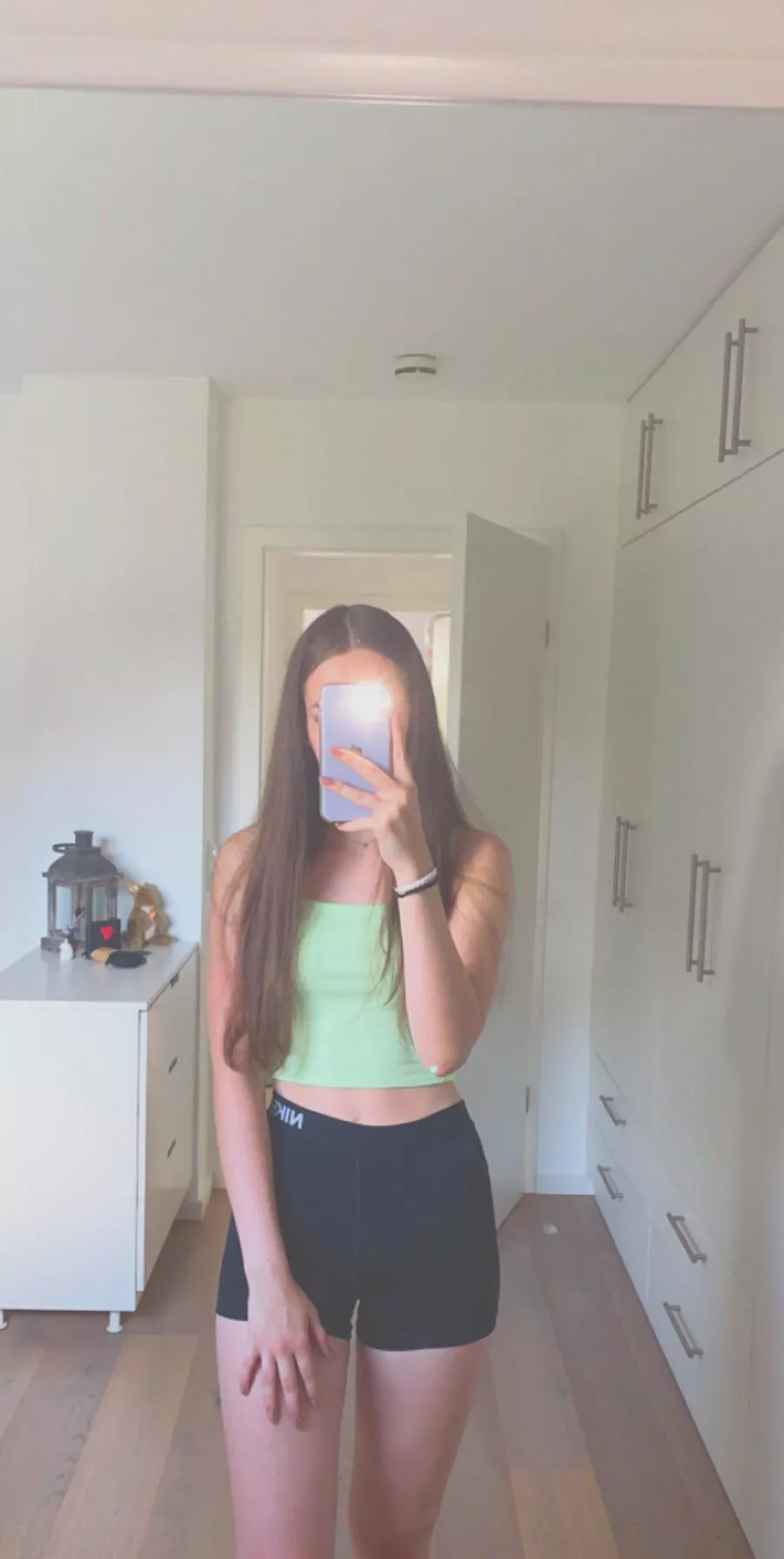 Me in my little trainings booty shorts