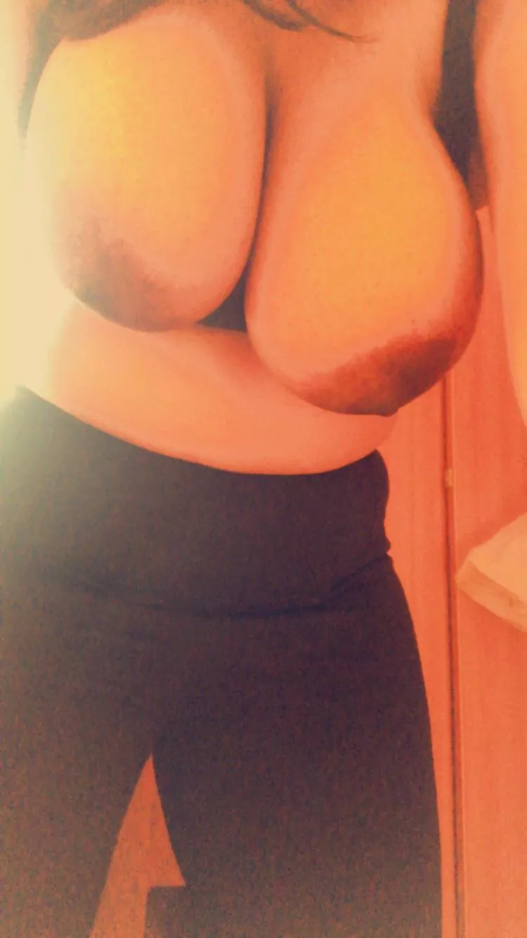 Me leaning in to shove my boobs into your (f)ace