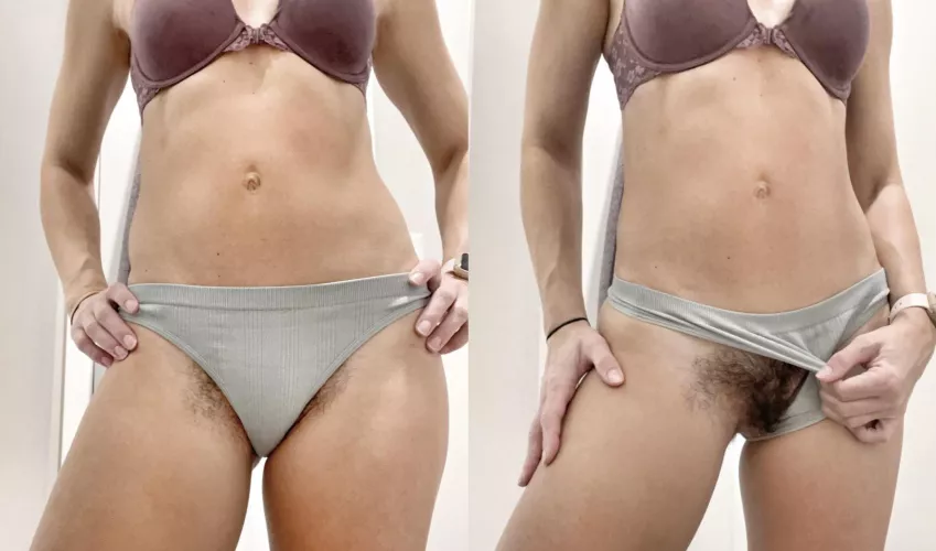 My bush is growing out of my panties…hope you like it