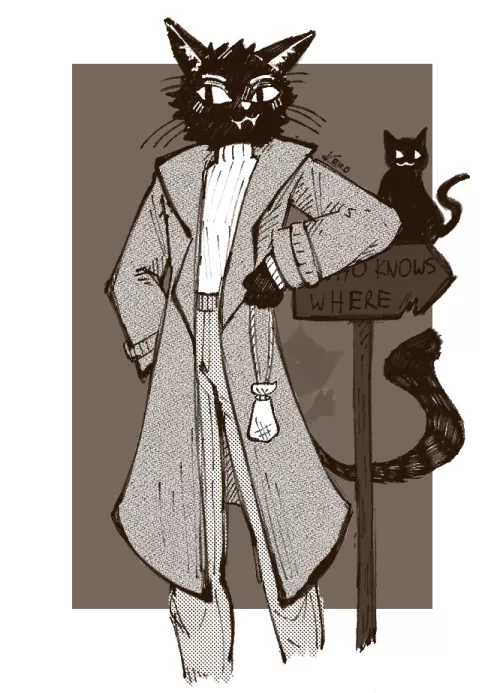 my first fursona i made for the dabloon trend on tik tok :D [OC @UwUKero]