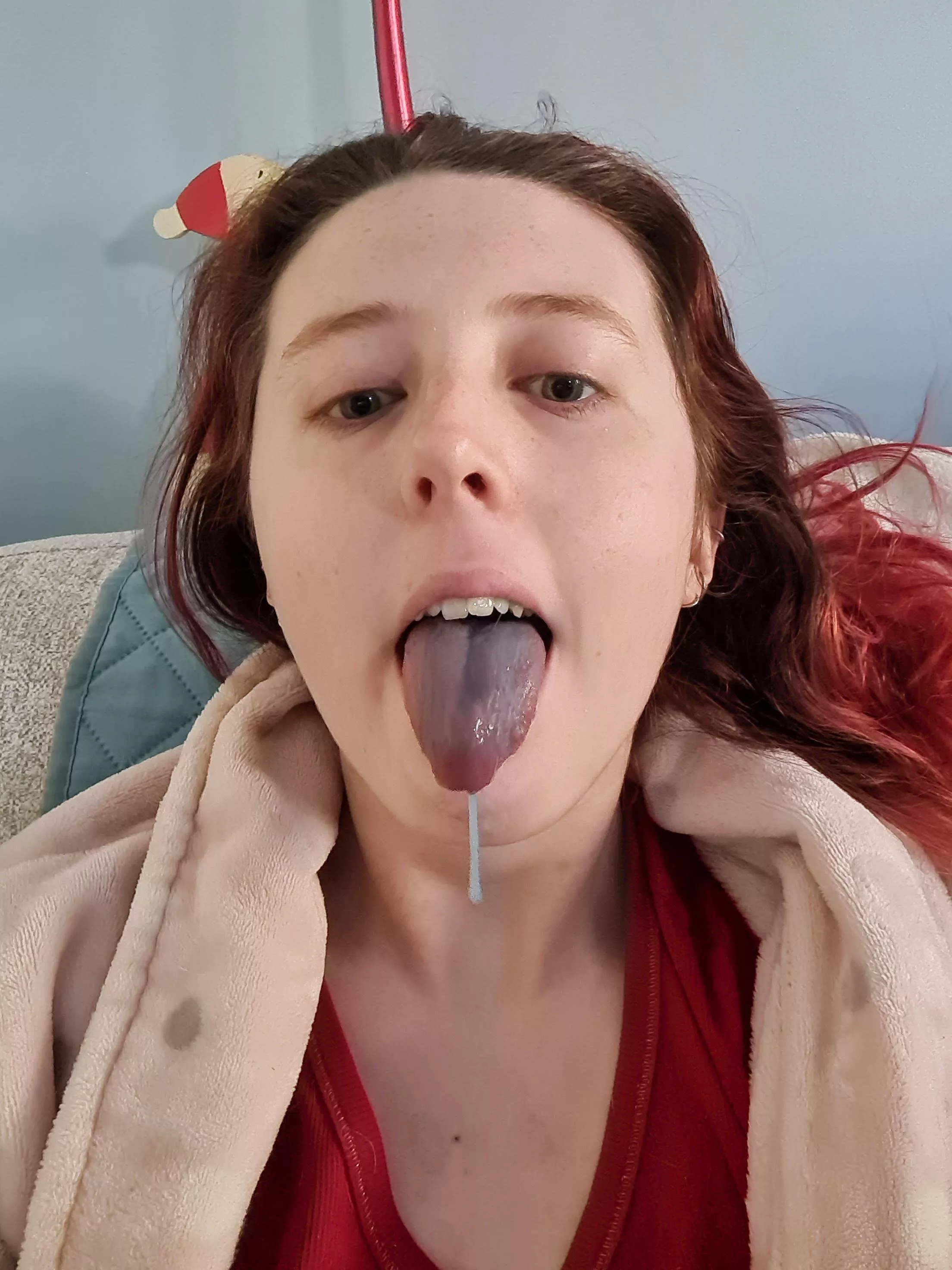 Open wide for my laffy taffy drool