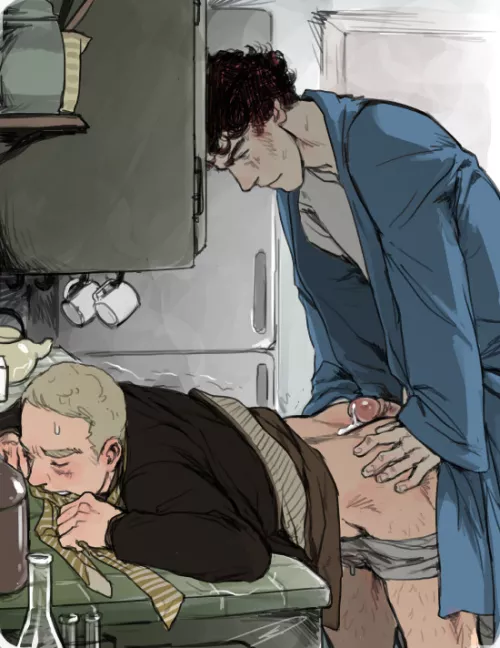 Sherlock Holmes showed John what sex feels like with a guy to cure John Watson's sexual frustration