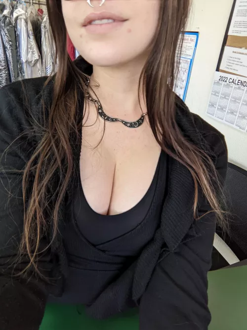 Showing some cleavage at work