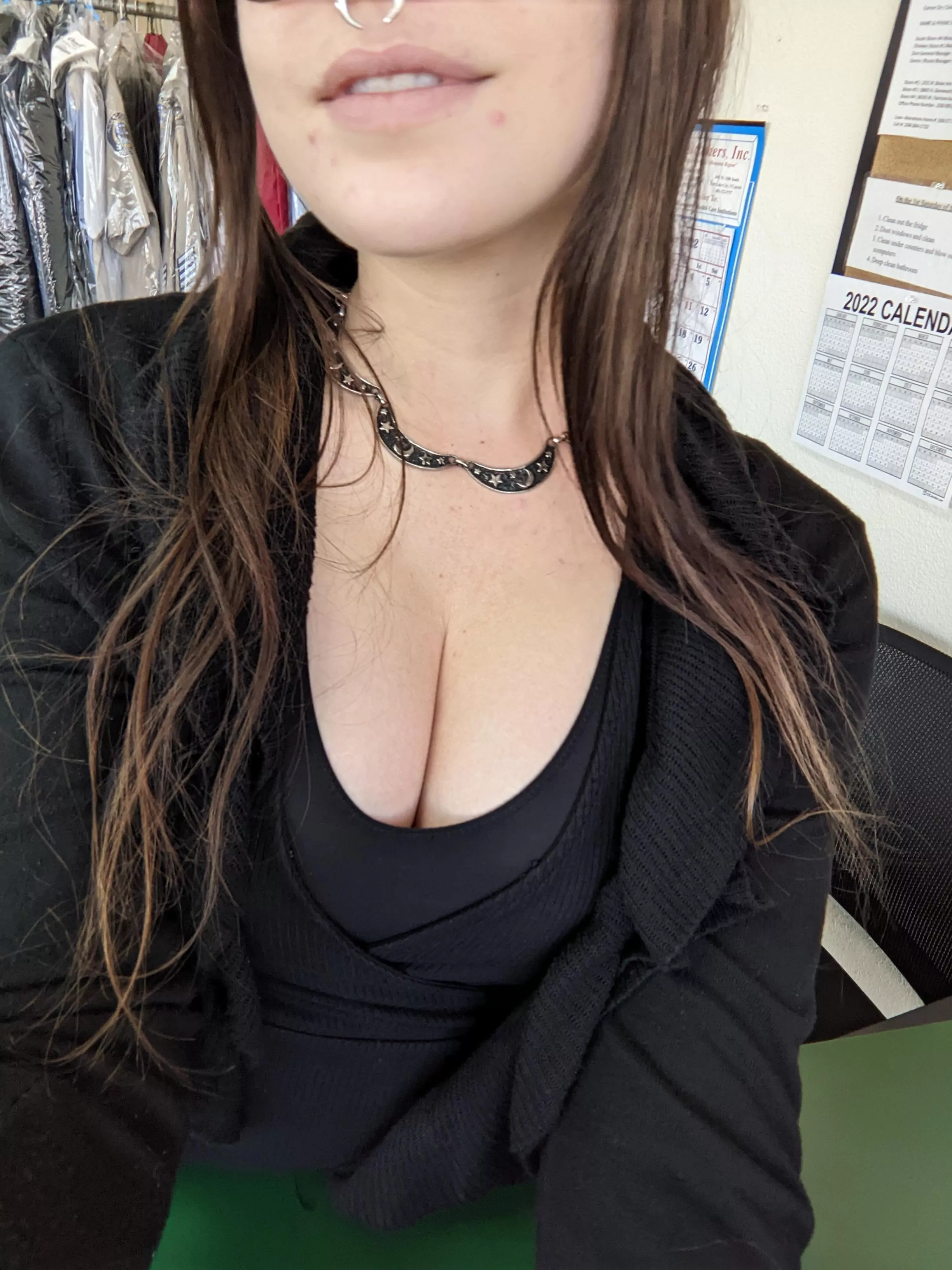 Showing some cleavage at work