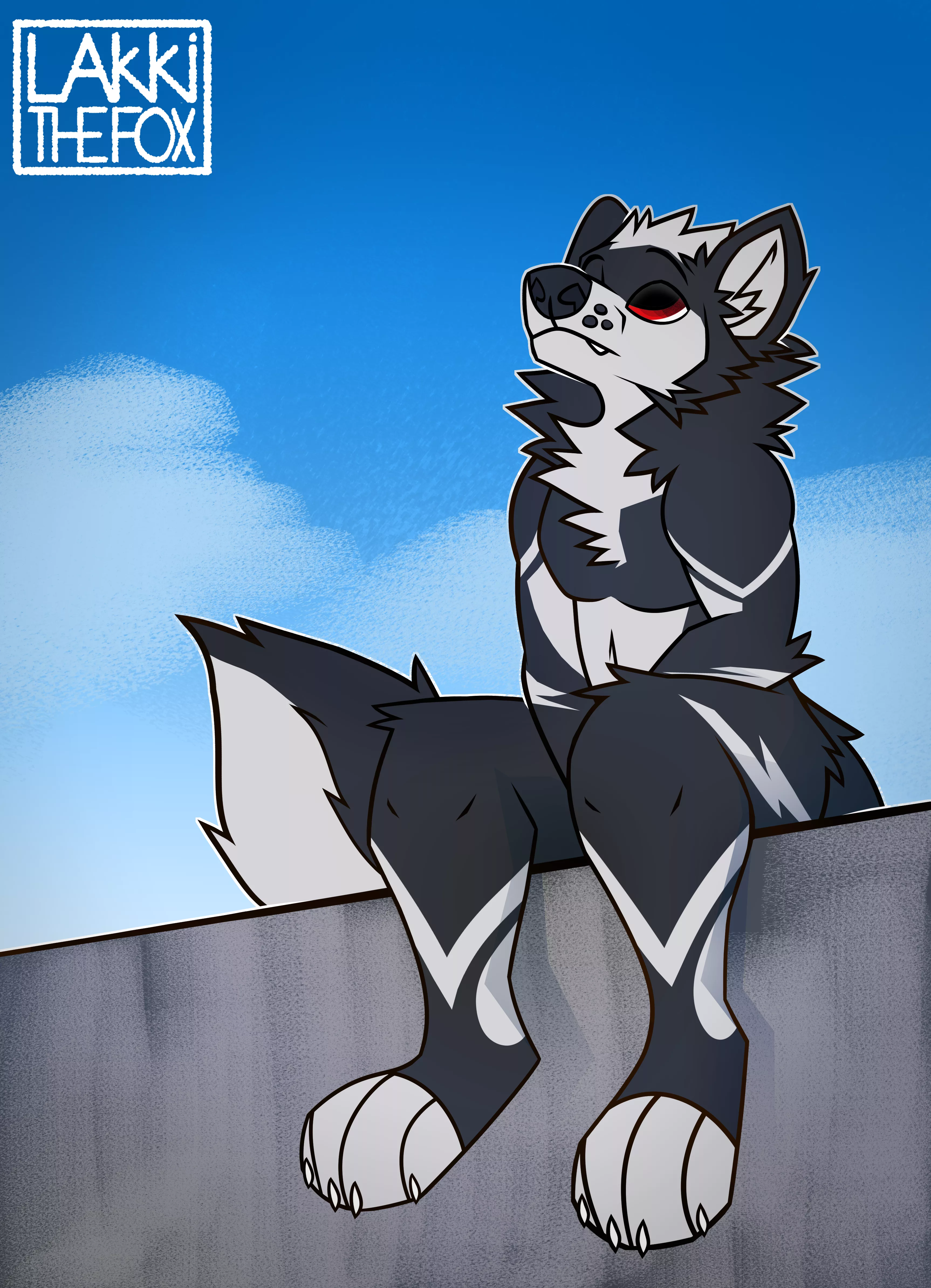 Sitting and wondering (Art by @LakkiTheFox)