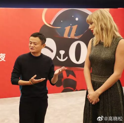 Taylor Swift looks like she could eat Jack Ma for breakfast