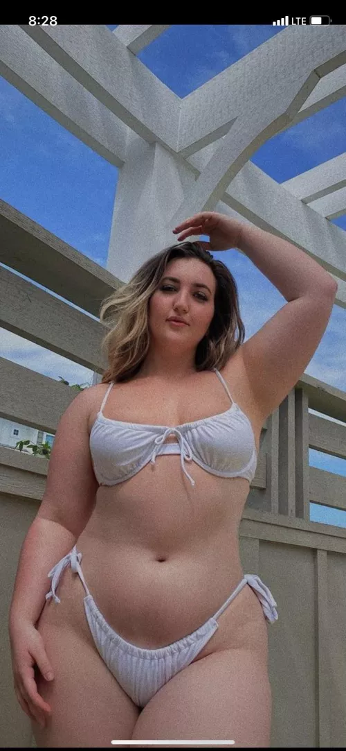 Thick white bikini