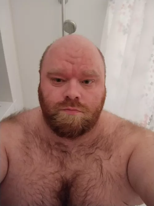 trying out the new shower