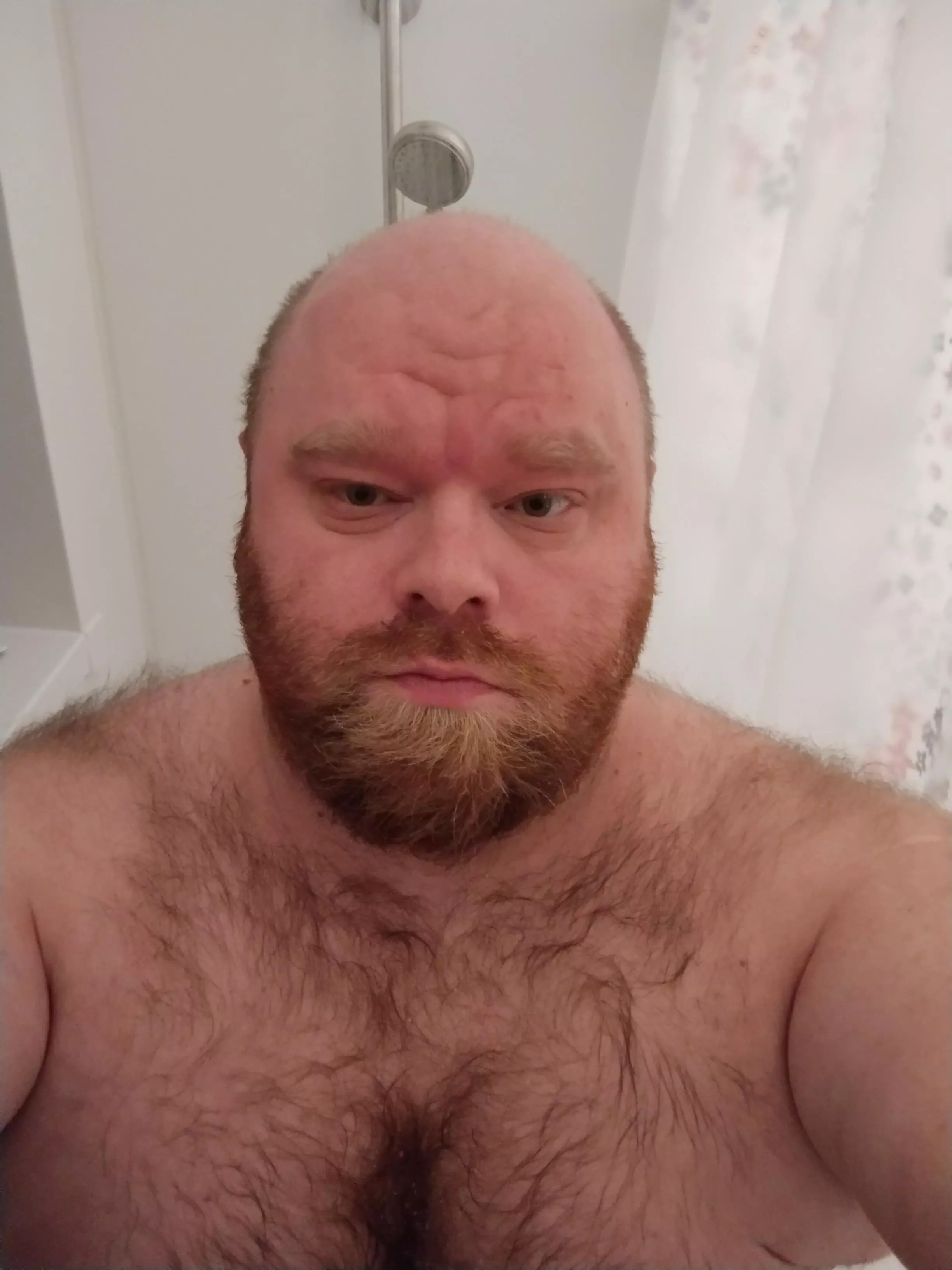 trying out the new shower