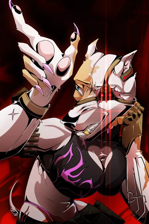 Was inspired by 2077/Edgerunners so I drew a cyberpunk themed dog lady.