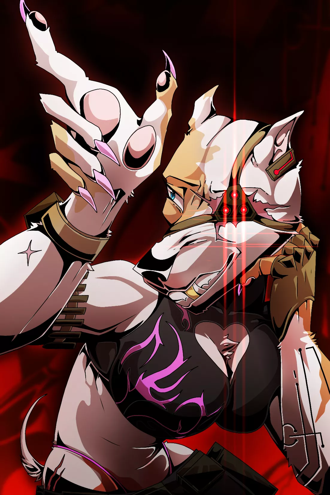 Was inspired by 2077/Edgerunners so I drew a cyberpunk themed dog lady.