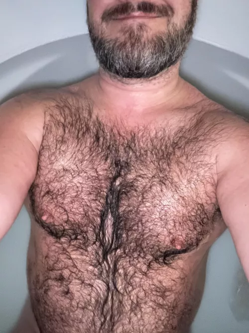 Wet chest fur