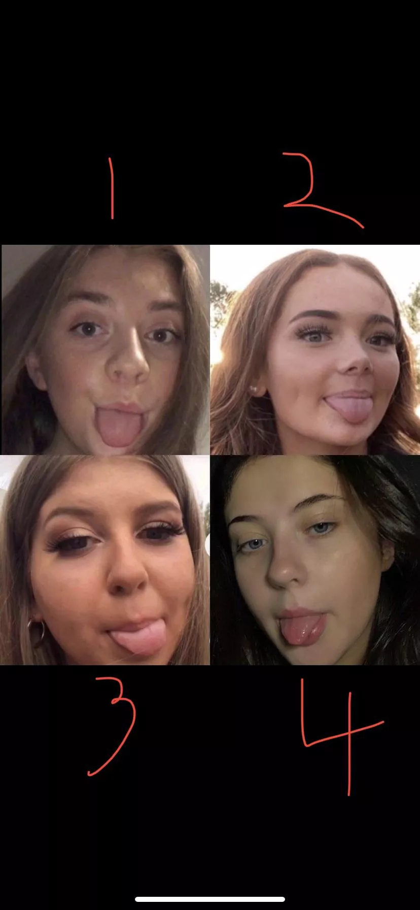 what order would you cum on their tongues?