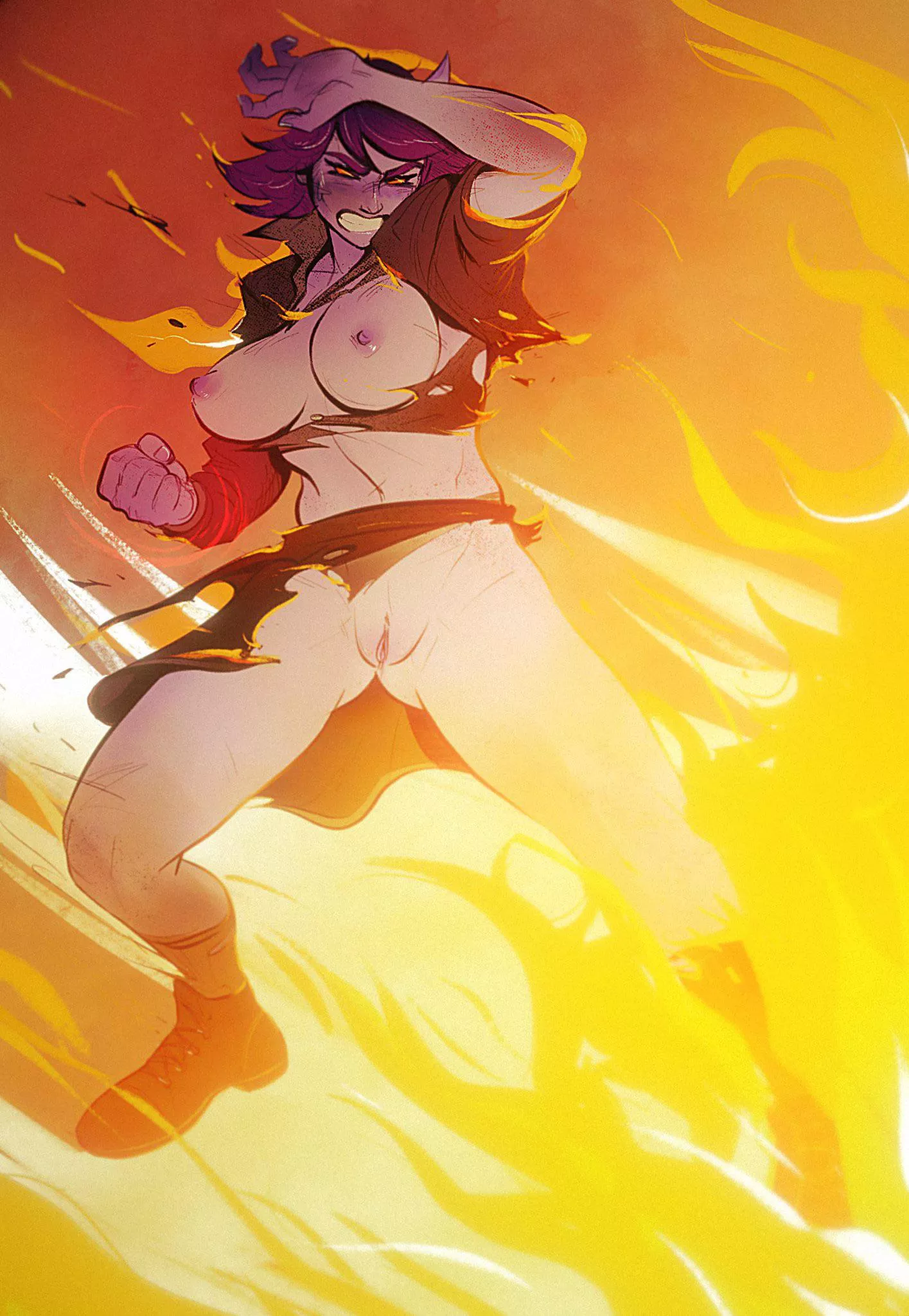 Whisper should have remembered to get fire resistant clothes when battling a dragon (qwickjoe_)