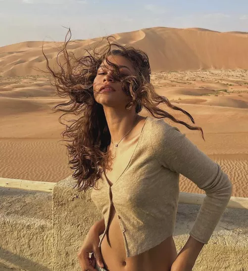 Zendaya and sand